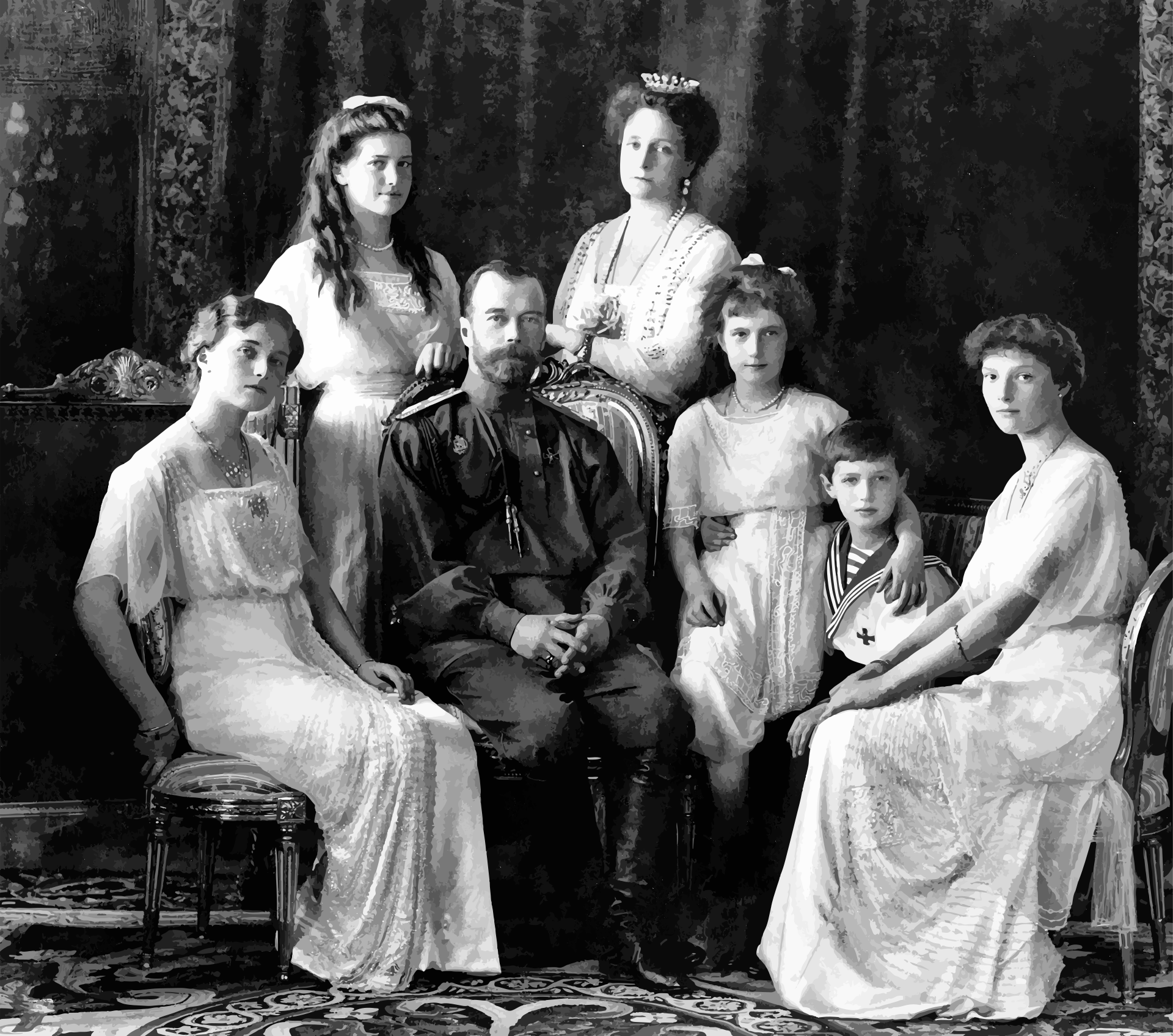 Nicolaas II met zijn gezin. Foto: Pixabay